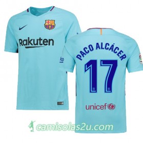 Camisolas de Futebol Barcelona Paco Alcacer Equipamento Alternativa 2017/18 Manga Curta
