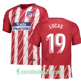 Camisolas de Futebol Atlético Madrid LUCAS Equipamento Principal 2017/18 Manga Curta