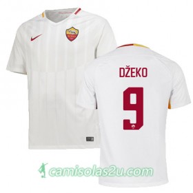 Camisolas de Futebol AS Roma DZEKO Equipamento Alternativa 2017/18 Manga Curta