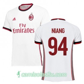 Camisolas de Futebol AC Milan NIANG Equipamento Alternativa 2017/18 Manga Curta