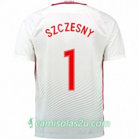 Camisolas de Futebol Polônia WOJCIECH SZCZESNY Equipamento Principal Euro 2016