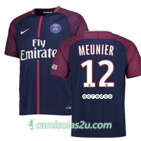 Camisolas de Futebol Paris Saint-Germain THOMAS MEUNIER Equipamento Principal 2017/18 Manga Curta
