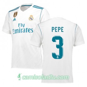 Camisolas de Futebol Real Madrid PEPE Equipamento Principal 2017/18 Manga Curta