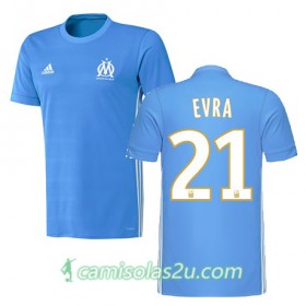 Camisolas de Futebol Olympique de Marseille Patrice Evra Equipamento Alternativa 2017/18 Manga Curta