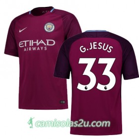 Camisolas de Futebol Manchester City JESUS Equipamento Alternativa 2017/18 Manga Curta
