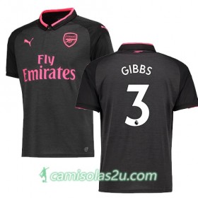 Camisolas de Futebol Arsenal GIBBS Equipamento 3ª 2017/18 Manga Curta