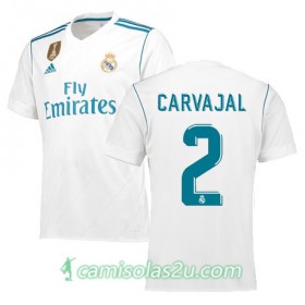 Camisolas de Futebol Real Madrid CARVAJAL Equipamento Principal 2017/18 Manga Curta