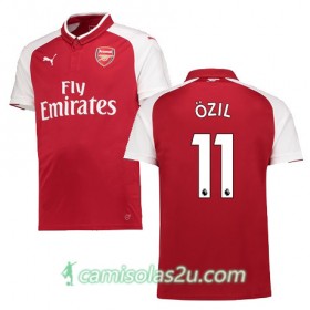 Camisolas de Futebol Arsenal OZIL Equipamento Principal 2017/18 Manga Curta