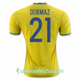 Camisolas de Futebol Suécia JIMMY DURMAZ Equipamento Principal Euro 2016