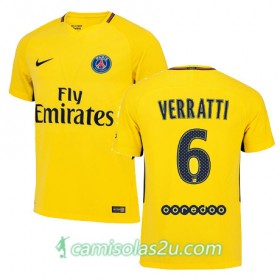 Camisolas de Futebol Paris Saint-Germain MARCO VERRATTI Equipamento Alternativa 2017/18 Manga Curta