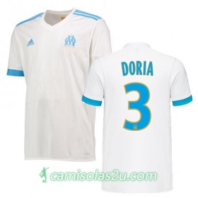 Camisolas de Futebol Olympique de Marseille DORIA Equipamento Principal 2017/18 Manga Curta