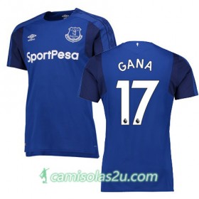 Camisolas de Futebol Everton GANA Equipamento Principal 2017/18 Manga Curta