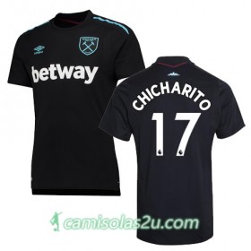 Camisolas de Futebol West Ham CHICHARITO Equipamento Alternativa 2017/18 Manga Curta