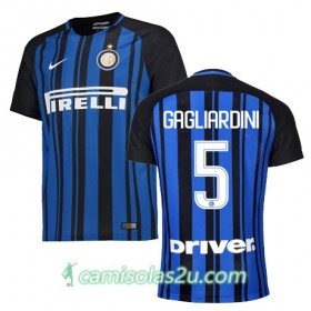 Camisolas de Futebol Inter de Milão Gagliardini Equipamento Principal 2017/18 Manga Curta