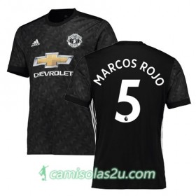 Camisolas de Futebol Manchester United MARCOS ROJO Equipamento Alternativa 2017/18 Manga Curta