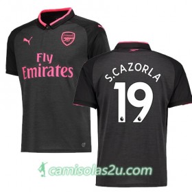 Camisolas de Futebol Arsenal S CAZORLA Equipamento 3ª 2017/18 Manga Curta