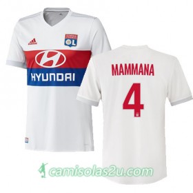 Camisolas de Futebol Olympique Lyonnais EMANUEL MAMMANA Equipamento Principal 2017/18 Manga Curta