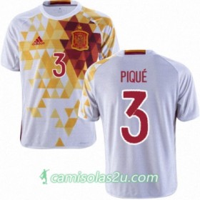 Camisolas de Futebol Espanha GERARD PIQUE Equipamento Alternativa Euro 2016