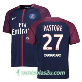Camisolas de Futebol Paris Saint-Germain JAVIER PASTORE Equipamento Principal 2017/18 Manga Curta