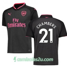 Camisolas de Futebol Arsenal CHAMBERS Equipamento 3ª 2017/18 Manga Curta