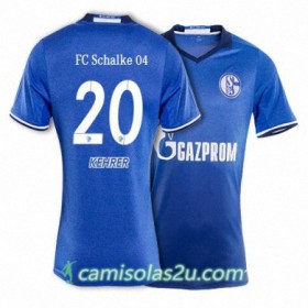 Camisolas de Futebol Schalke KEHRER Equipamento Principal 2017/18 Manga Curta