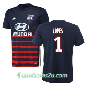 Camisolas de Futebol Olympique Lyonnais ANTHONY LOPES Equipamento Alternativa 2017/18 Manga Curta