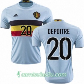 Camisolas de Futebol Bélgica LAURENT DEPOITRE Equipamento Alternativa Euro 2016