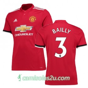 Camisolas de Futebol Manchester United BAILLY Equipamento Principal 2017/18 Manga Curta