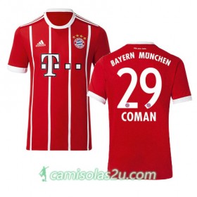 Camisolas de Futebol Bayern München COMAN Equipamento Principal 2017/18 Manga Curta