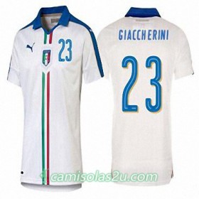 Camisolas de Futebol Itália EMANUELE GIACCHERINI Equipamento Alternativa Euro 2016