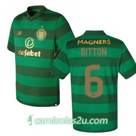 Camisolas de Futebol Celtic NIR BITTON Equipamento Alternativa 2017/18 Manga Curta