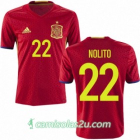 Camisolas de Futebol Espanha NOLITO Equipamento Principal Euro 2016