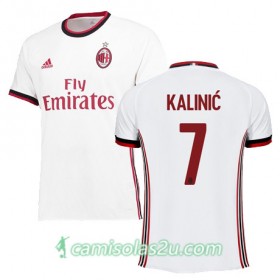 Camisolas de Futebol AC Milan KALINIC Equipamento Alternativa 2017/18 Manga Curta