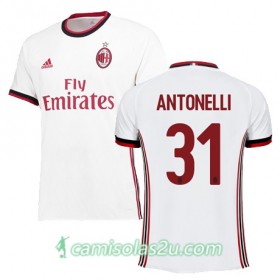 Camisolas de Futebol AC Milan ANTONELLI Equipamento Alternativa 2017/18 Manga Curta