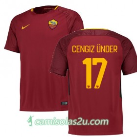 Camisolas de Futebol AS Roma CENGIZ UNDER Equipamento Principal 2017/18 Manga Curta