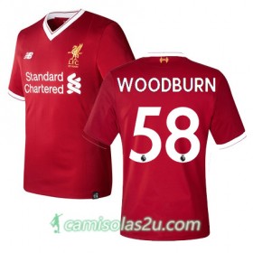Camisolas de Futebol Liverpool Woodburn Equipamento Principal 2017/18 Manga Curta