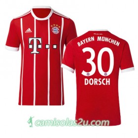 Camisolas de Futebol Bayern München DORSCH Equipamento Principal 2017/18 Manga Curta