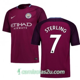Camisolas de Futebol Manchester City STERLING Equipamento Alternativa 2017/18 Manga Curta