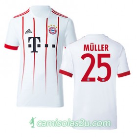 Camisolas de Futebol Bayern München MULLER Equipamento 3ª 2017/18 Manga Curta