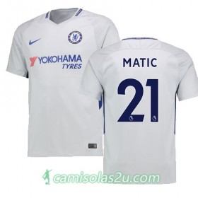 Camisolas de Futebol Chelsea MATIC Equipamento Alternativa 2017/18 Manga Curta