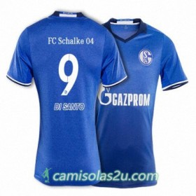 Camisolas de Futebol Schalke DI SANTO Equipamento Principal 2017/18 Manga Curta