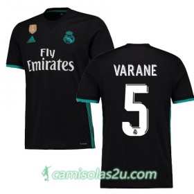 Camisolas de Futebol Real Madrid VARANE Equipamento Alternativa 2017/18 Manga Curta