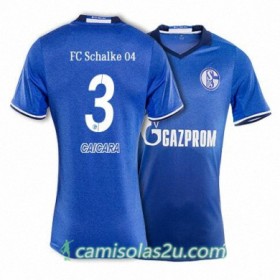 Camisolas de Futebol Schalke CAICARA Equipamento Principal 2017/18 Manga Curta