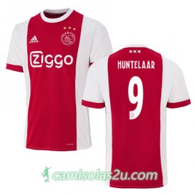 Camisolas de Futebol Ajax Amsterdam KLAAS-JAN HUNTELAAR Equipamento Principal 2017/18 Manga Curta