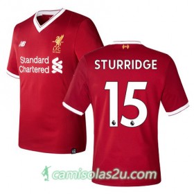 Camisolas de Futebol Liverpool STURRIDGE Equipamento Principal 2017/18 Manga Curta