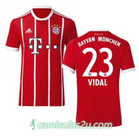 Camisolas de Futebol Bayern München VIDAL Equipamento Principal 2017/18 Manga Curta
