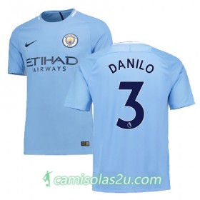 Camisolas de Futebol Manchester City DANILO Equipamento Principal 2017/18 Manga Curta