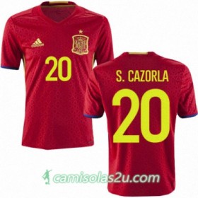 Camisolas de Futebol Espanha SANTI CAZORLA Equipamento Principal Euro 2016