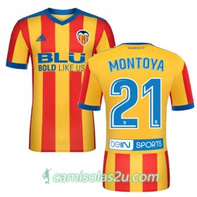 Camisolas de Futebol Valencia MONTOYA Equipamento Alternativa 2017/18 Manga Curta