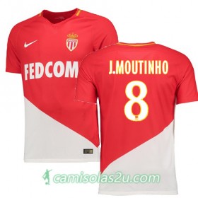 Camisolas de Futebol Mônaco JOAO MOUTINHO Equipamento Principal 2017/18 Manga Curta
